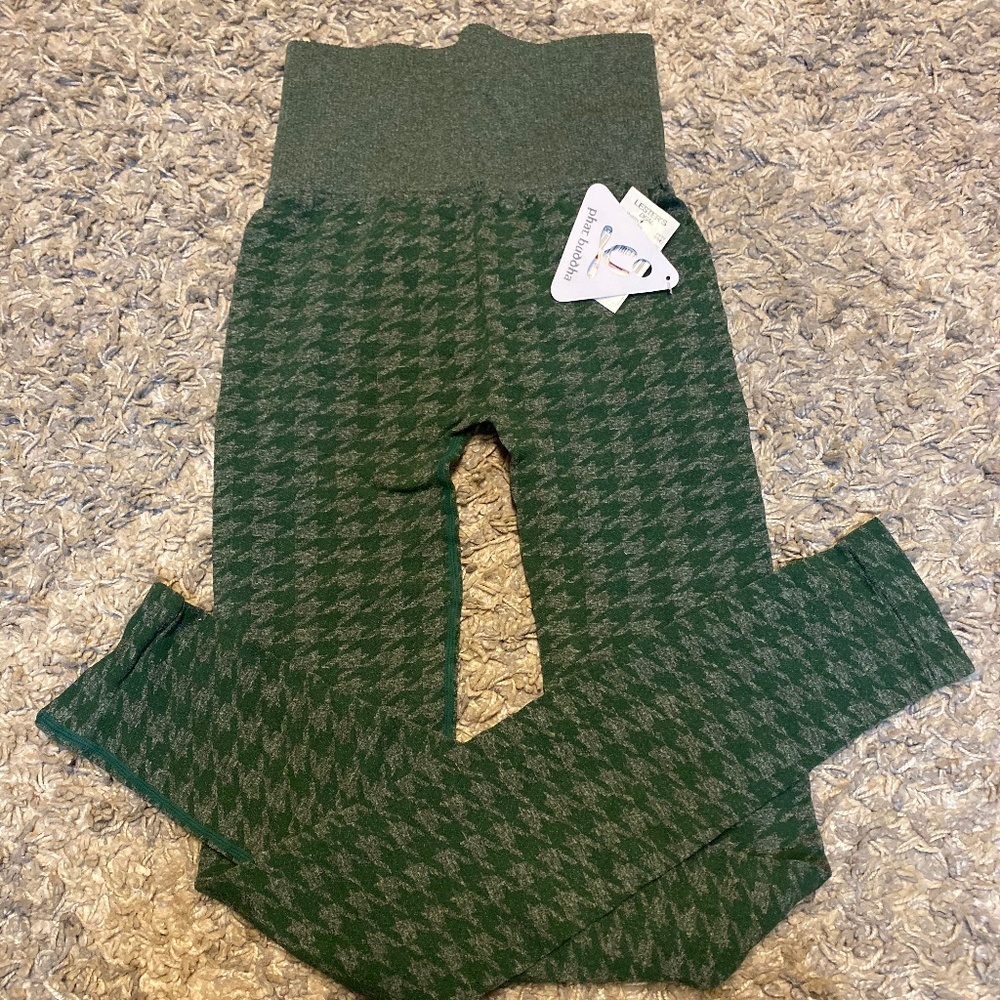 Green and Gray Leggings